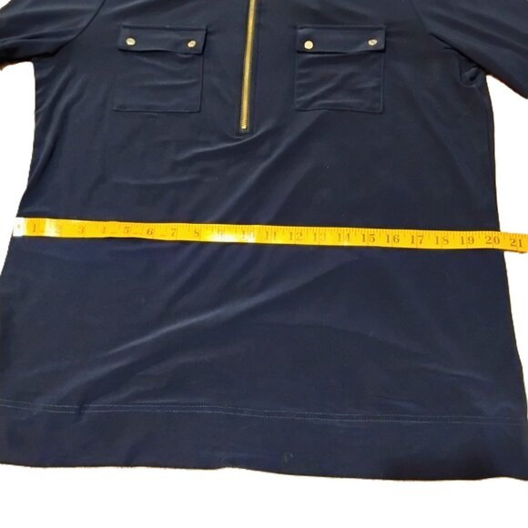 Navy Blue Blouse Anne Klein Size Large - Picture 7 of 10